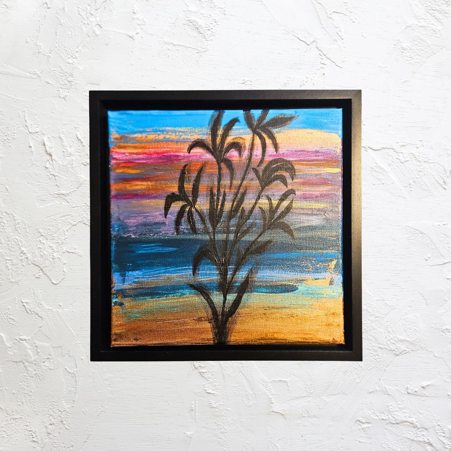 Abstract Black Wildflower