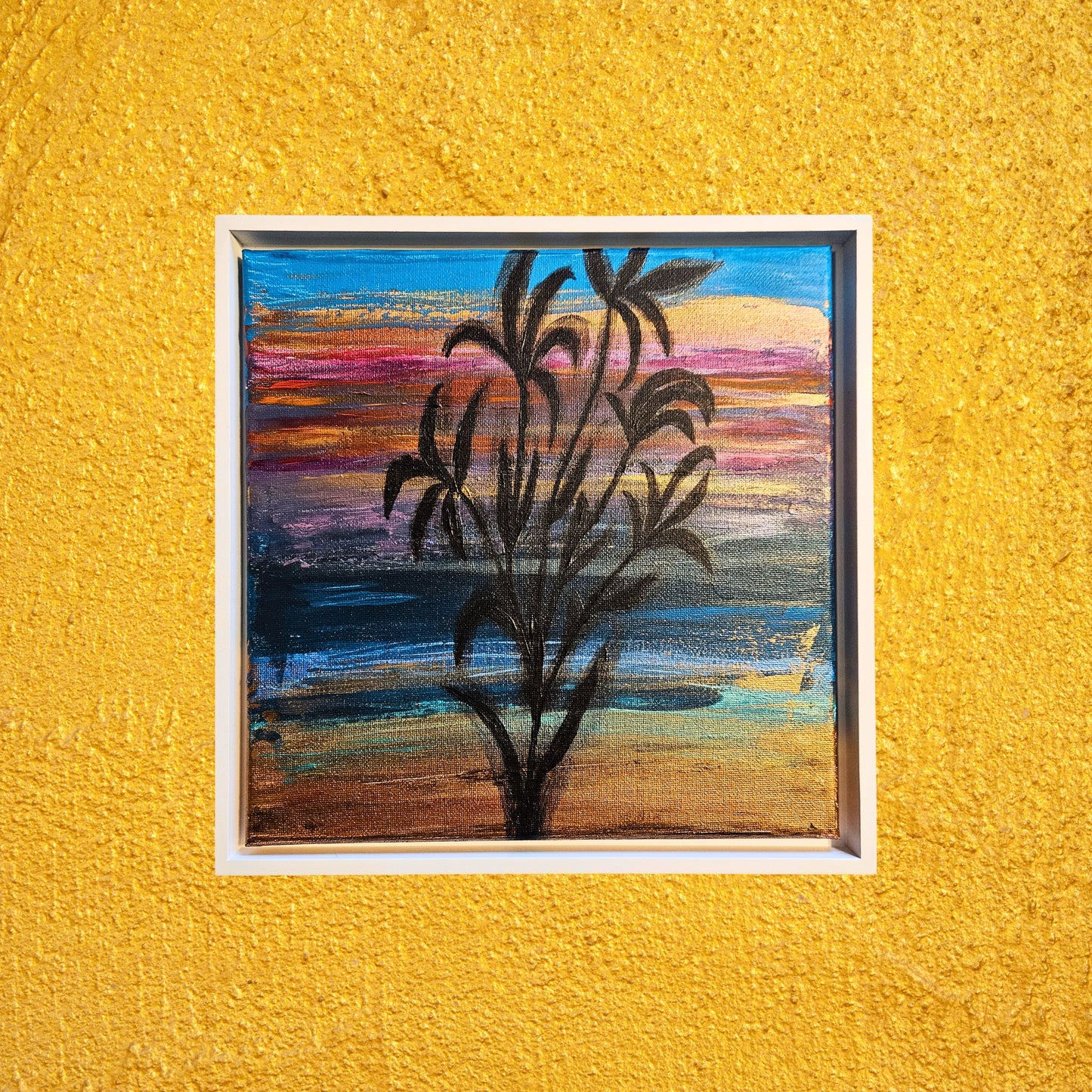 Abstract Black Wildflower