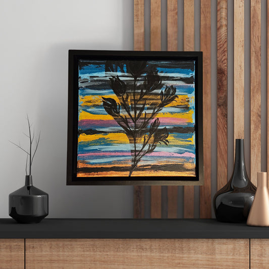 Abstract Black Flora