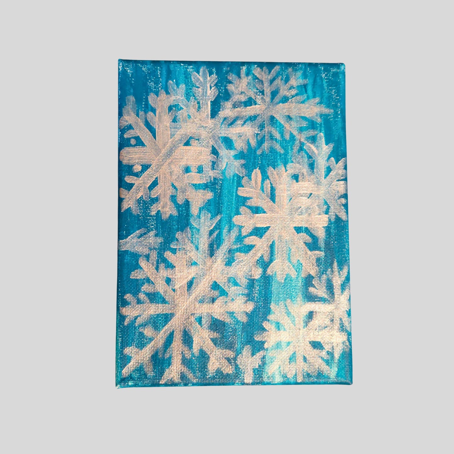 Snowflakes on Blue