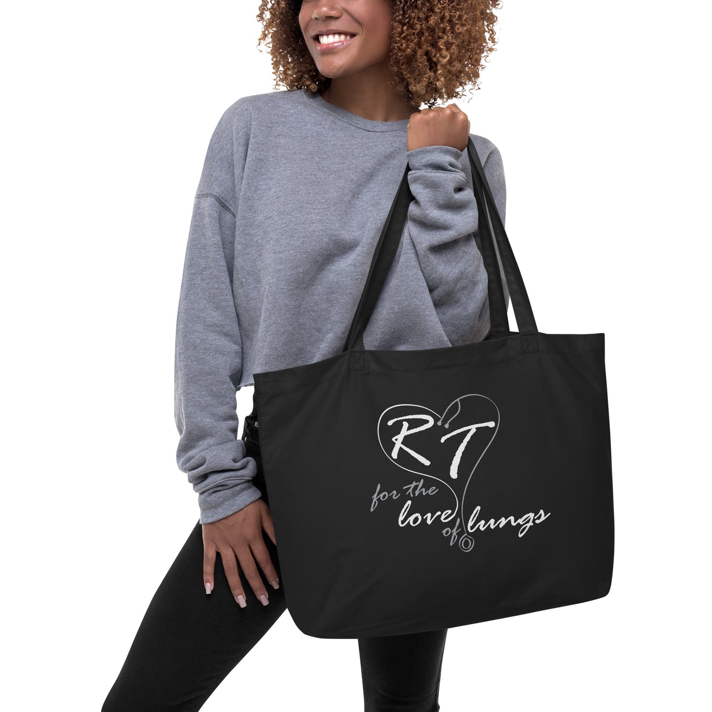 For the Love of Lungs Large Tote Bag